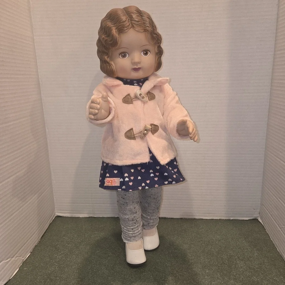 Daisy Kingdom Pansy Craft Doll Brown Hair Brown Eyes Style 4032 Hard PVC Display